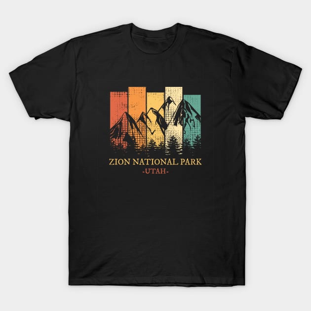 Zion National Park Vintage T-Shirt by Shiva121